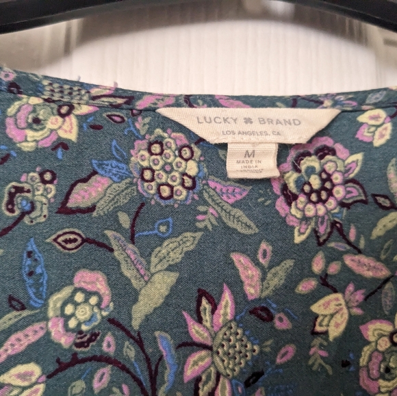 Lucky Brand Floral V-Neck Blouse - Picture 2 of 5